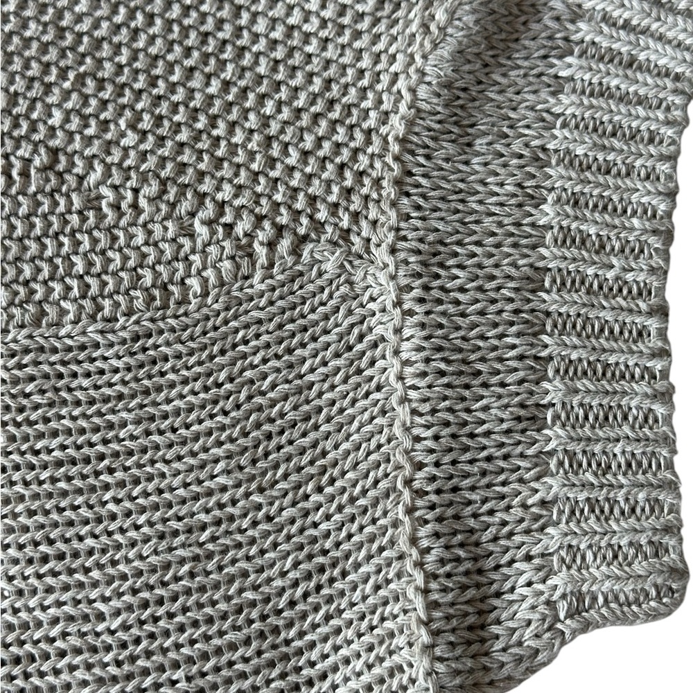 Tommy Bahama Beige Boxy Short-Sleeve Knit Top - Picture 4 of 9